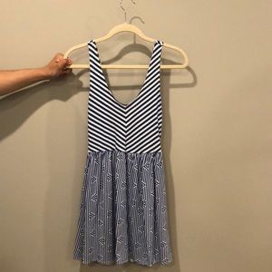 Blue striped dress